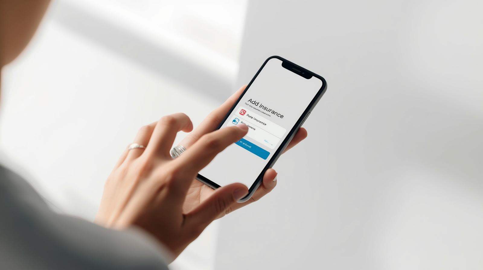 Customer purchasing insurance inside a banking app
